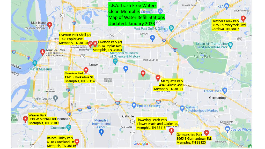 EPA Trash Free Waters: Map of Water Refill Stations
